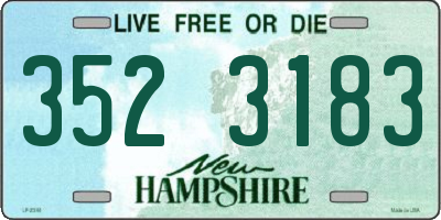 NH license plate 3523183