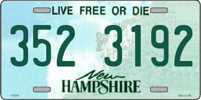 NH license plate 3523192