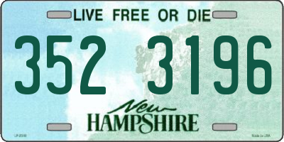 NH license plate 3523196
