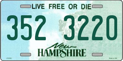 NH license plate 3523220