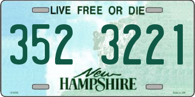 NH license plate 3523221