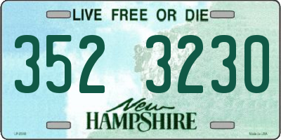 NH license plate 3523230