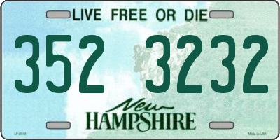NH license plate 3523232