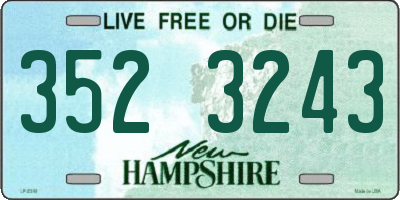 NH license plate 3523243
