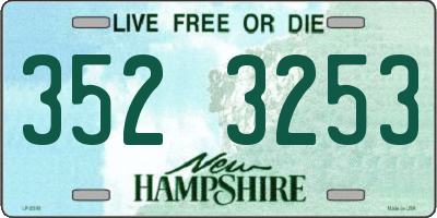NH license plate 3523253