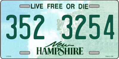 NH license plate 3523254