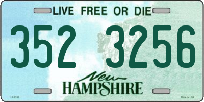 NH license plate 3523256