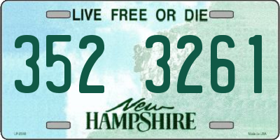 NH license plate 3523261