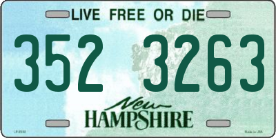 NH license plate 3523263