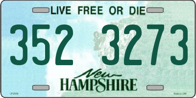 NH license plate 3523273