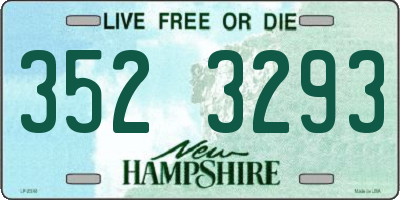 NH license plate 3523293