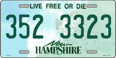 NH license plate 3523323