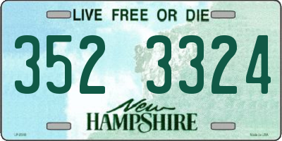 NH license plate 3523324