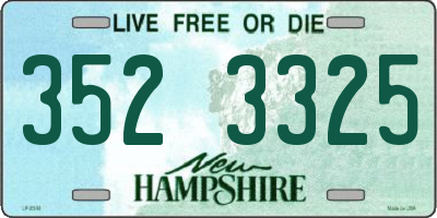NH license plate 3523325