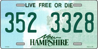 NH license plate 3523328