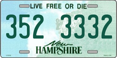 NH license plate 3523332
