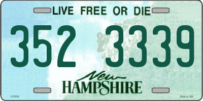NH license plate 3523339