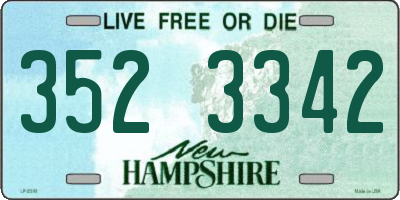 NH license plate 3523342