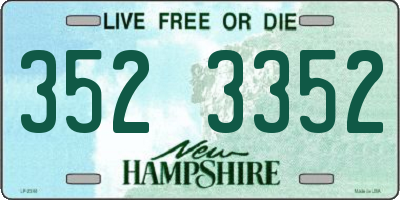 NH license plate 3523352