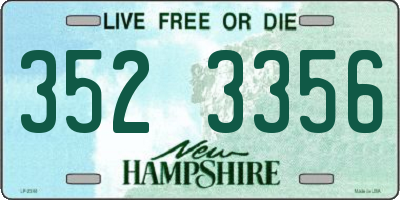 NH license plate 3523356