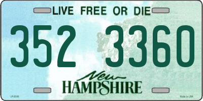 NH license plate 3523360