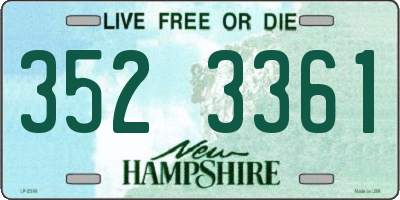 NH license plate 3523361