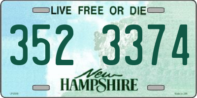 NH license plate 3523374