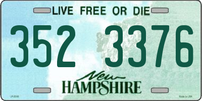 NH license plate 3523376