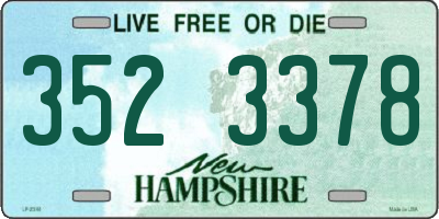 NH license plate 3523378
