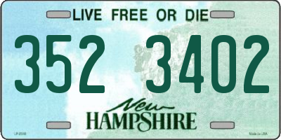 NH license plate 3523402