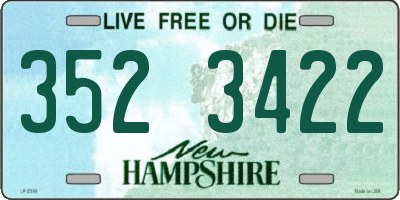 NH license plate 3523422