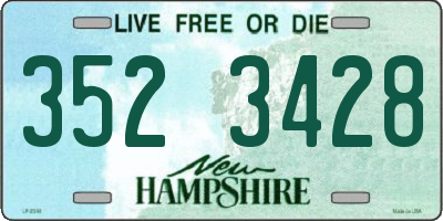 NH license plate 3523428