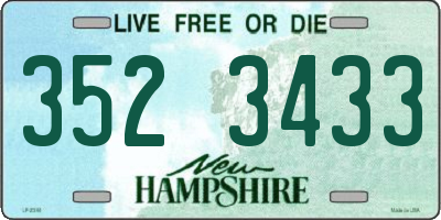 NH license plate 3523433
