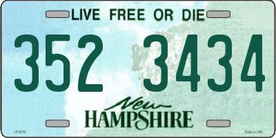 NH license plate 3523434