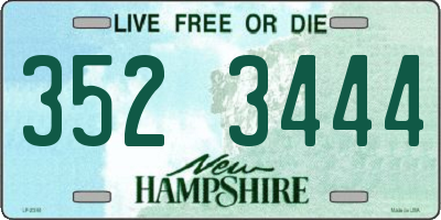 NH license plate 3523444