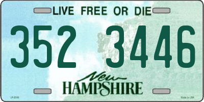 NH license plate 3523446