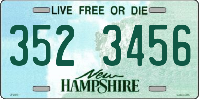 NH license plate 3523456
