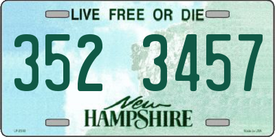 NH license plate 3523457