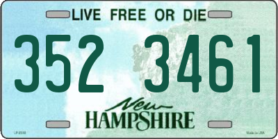 NH license plate 3523461