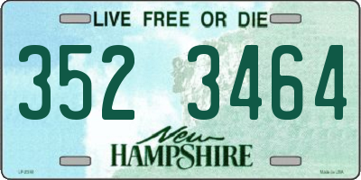 NH license plate 3523464