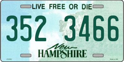 NH license plate 3523466