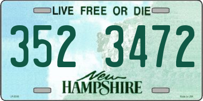 NH license plate 3523472