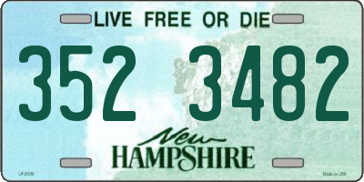 NH license plate 3523482