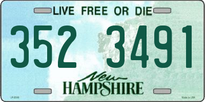 NH license plate 3523491