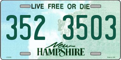 NH license plate 3523503
