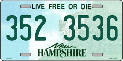 NH license plate 3523536