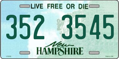NH license plate 3523545
