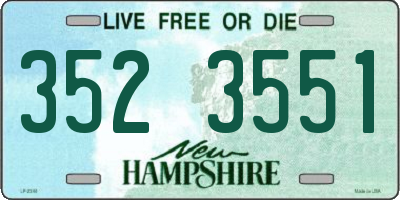 NH license plate 3523551