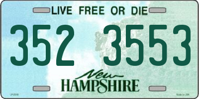 NH license plate 3523553