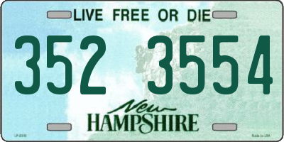 NH license plate 3523554
